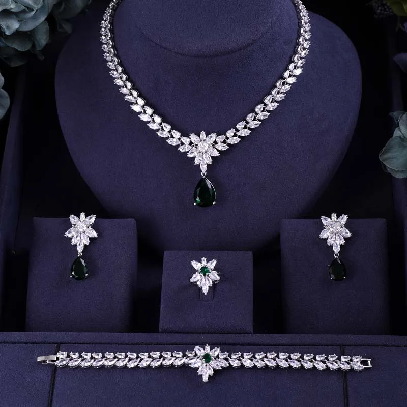 JaneKelly новые модные родий Цвет Одежда высшего качества Свадебный комплект