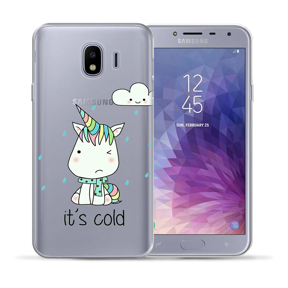Бегемот Единорог Лошадь чехол для Samsung Galaxy J3 J5 J7 2016 2017 J2 Pro Prime J4 J6 J8 2018 Note 4 5 8 9 M10 M20