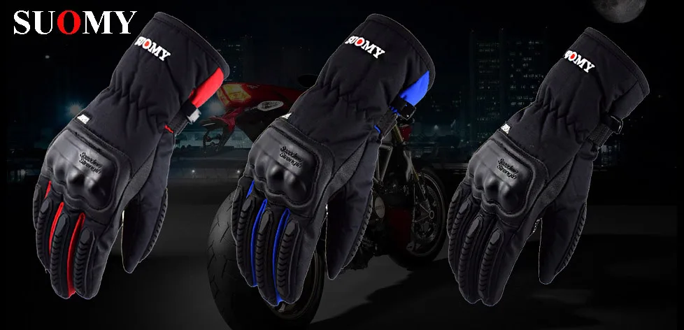 SUOMY зимние теплые moto rcycle перчатки водонепроницаемые ветрозащитные Guantes moto Luvas с сенсорным экраном moto siklet Eldiveni защитные