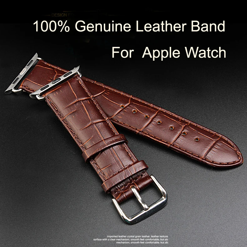 Ремешок из натуральной кожи под крокодиловую кожу для Apple Watch 42 мм/38 мм|strap for|leather