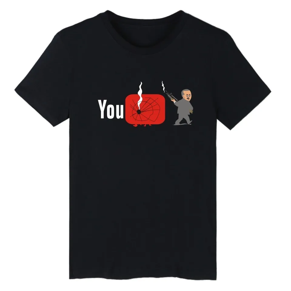 Футболка с принтом Youtube мужская и женская футболка в стиле Харадзюку роскошная