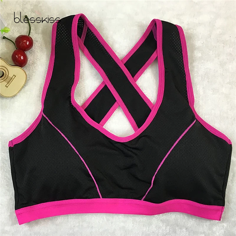BLESSKISS бесшовный спортивный бюстгальтер женский пуш ап для спорта фитнеса Для