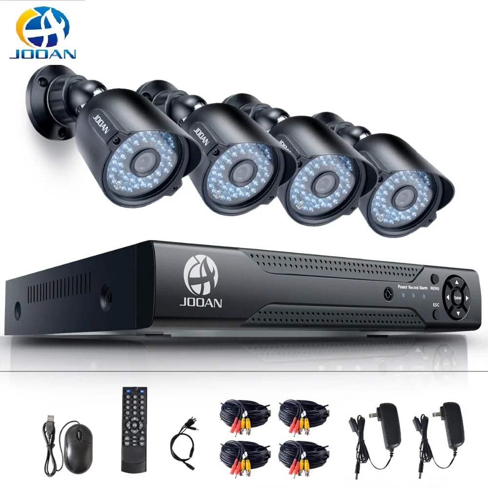 Система видеонаблюдения Видео система наблюдения CCTV 4 шт. 720 P наружная камера s погодозащищенная камера слежения 8CH DVR День/Ночь DIY Kit Система AHD видеокамера