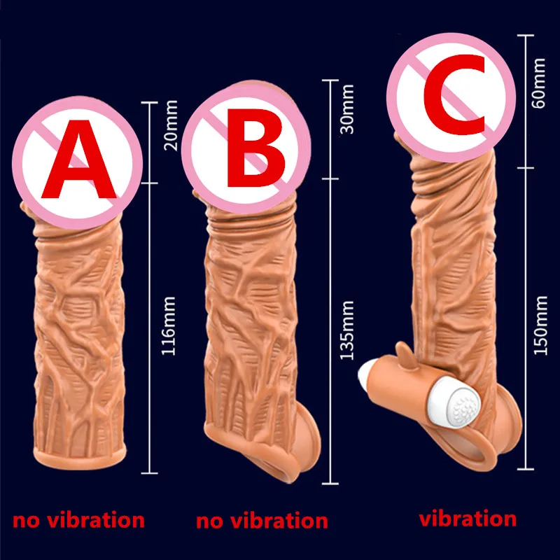 Вибратор накладной рукав многоразовые силиконовое кольцо для пениса Увеличить