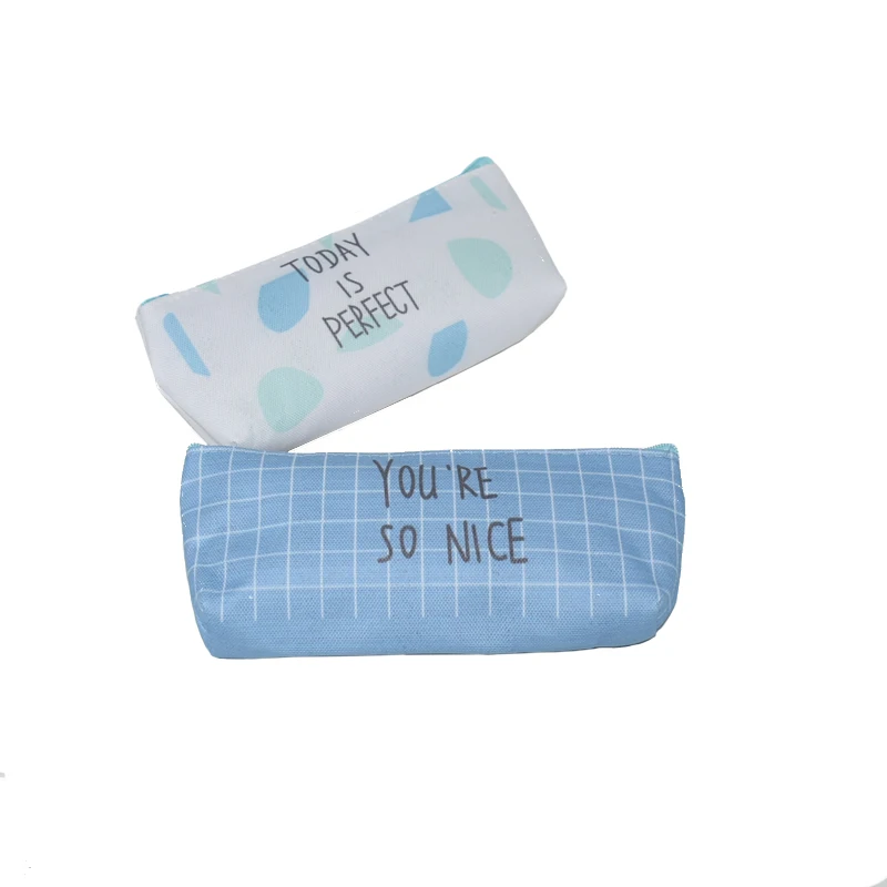 

Милые Канцтовары, чехол для карандашей, Простой Высококачественный холщовый чехол для карандашей, школьные принадлежности, 2 шт.