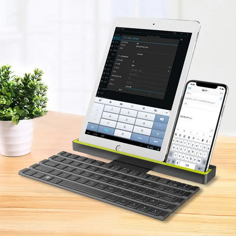 Универсальная беспроводная bluetooth-клавиатура с держателем для быстрого отклика 252*46,8*28,8 мм портативная ультратонкая