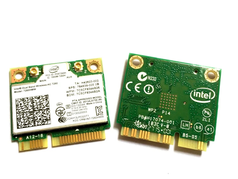 Двухдиапазонная беспроводная карта Intel 7260 Intel7260 7260AC 7260HMW 2 4 и 867 м BT4.0 мини Wi Fi|wireless