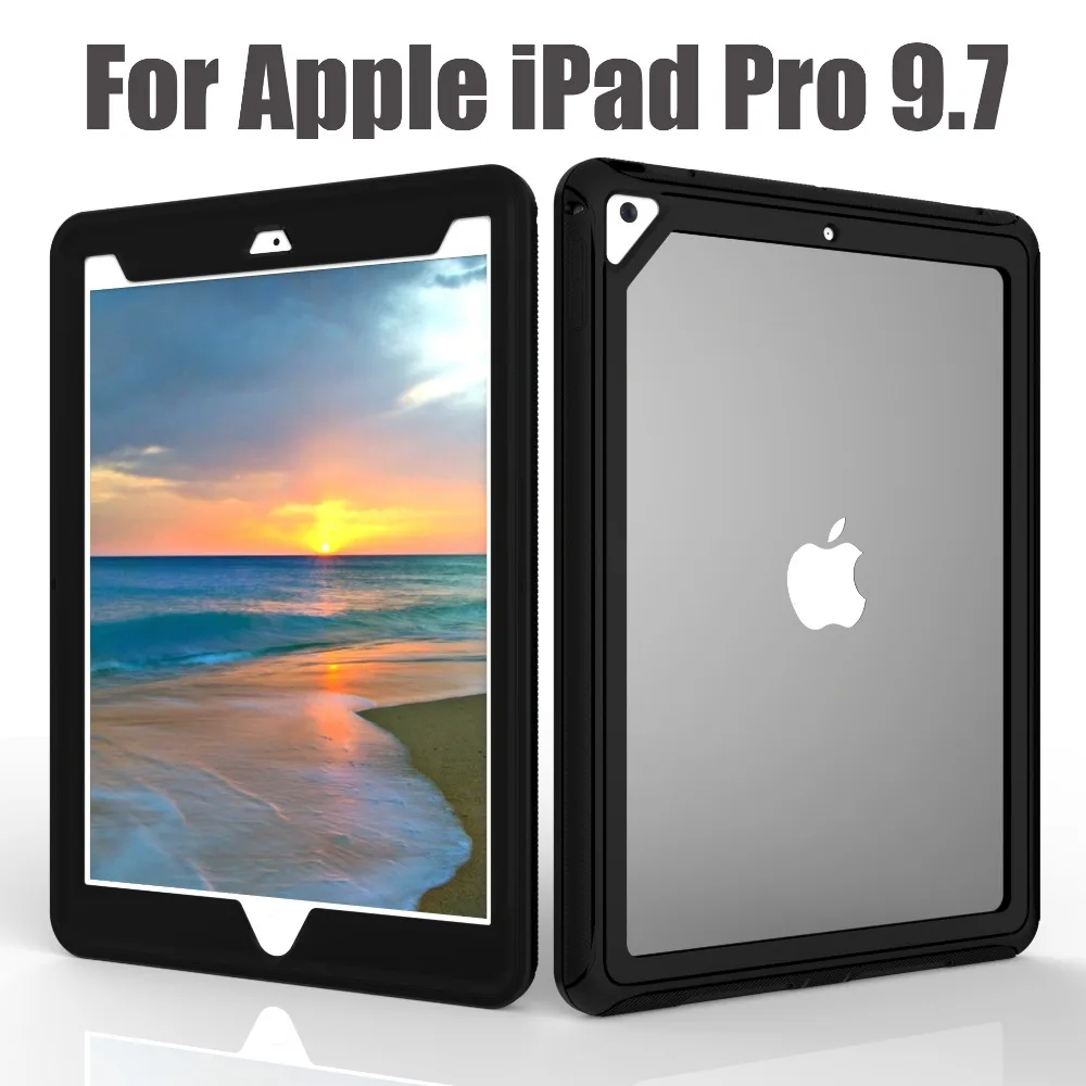 Для Apple iPad Pro 9,7 PC+ TPU Броня противоударный защитный с прозрачной задней крышкой чехол для iPad A1673/A1674/A1675