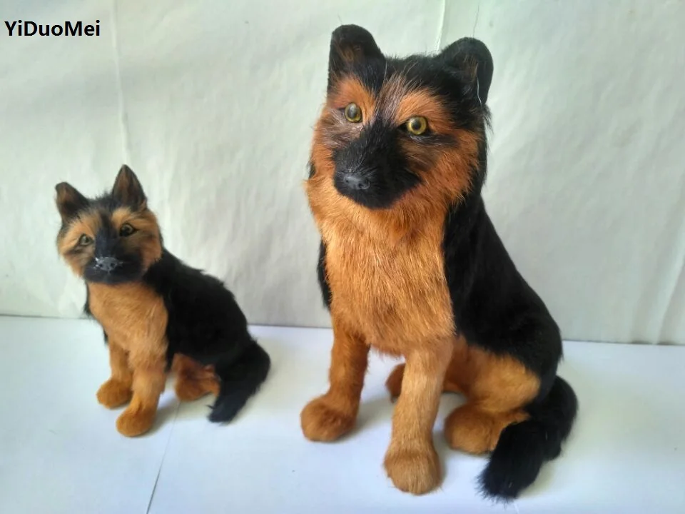 

Искусственная волкообразная модель, пластиковые и меховые приседания овчарки ручной работы, украшение дома подарок a1818