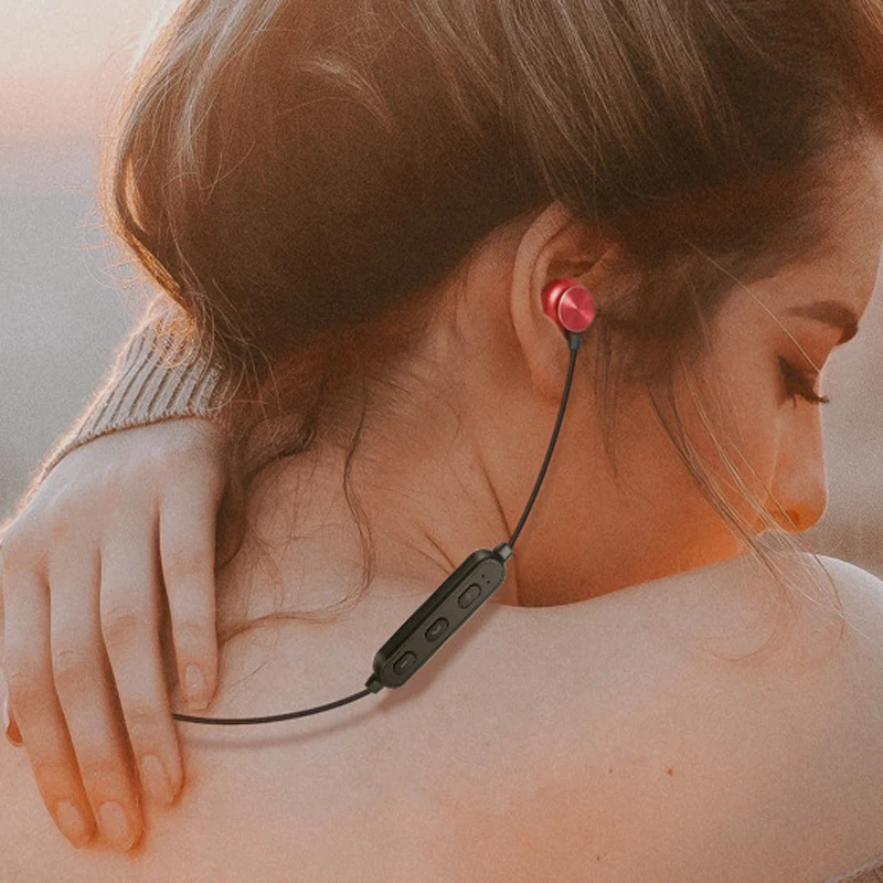 Оригинальные металлические магнитные наушники Bluetooth 4,2, гарнитура для спорта, бега, беспроводные Bluetooth наушники с микрофоном для телефона