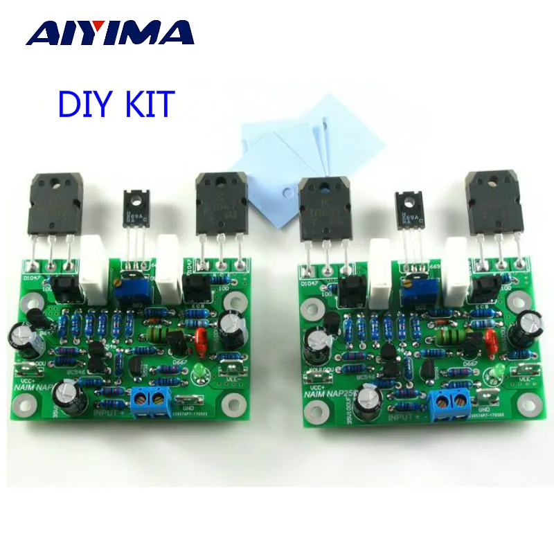 

AIYIMA 2Pcs NAIM NAP250 MOD Stereo Power Amplifier Audio Board ST-2SC5200 Sound Amplificador 80W DIY Kits