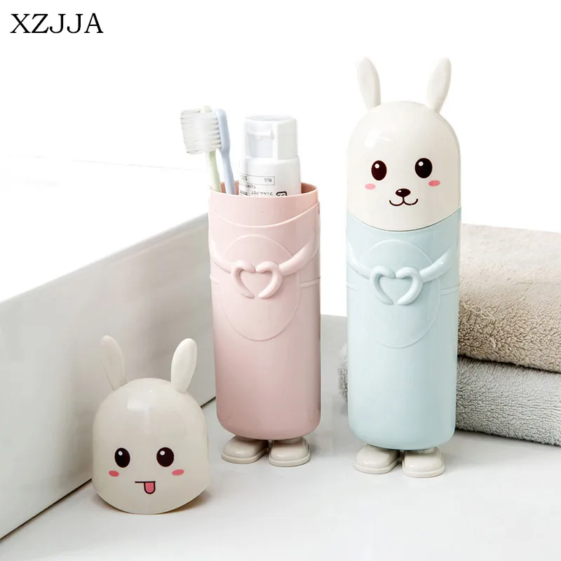 XZJJA Милая зубная щетка кролик держатели зубной пасты дорожный переносной чехол