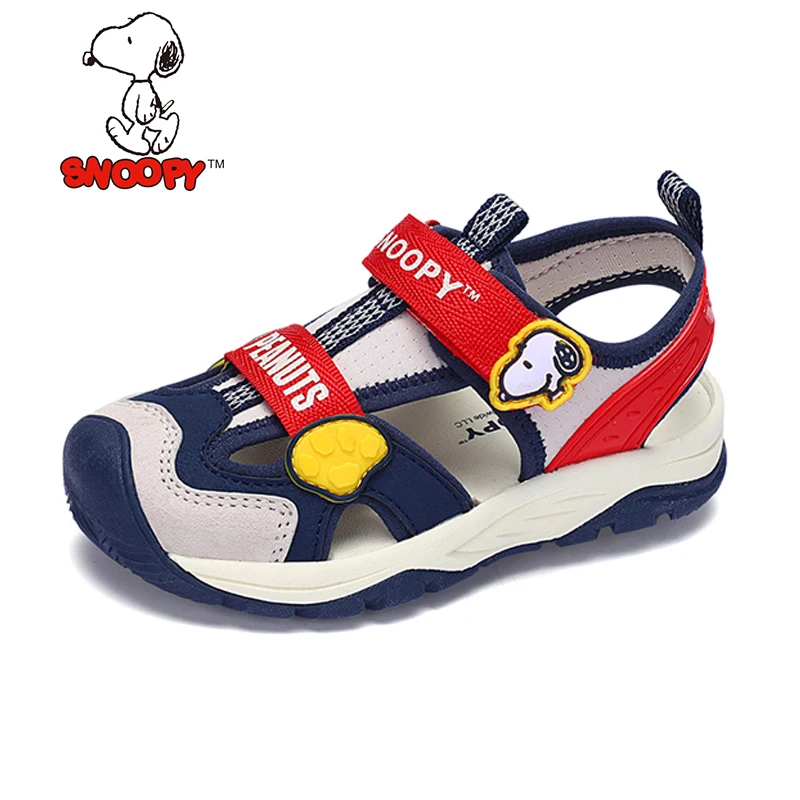 Snoopy/детские сандалии для мальчиков из искусственной кожи ортопедическая обувь