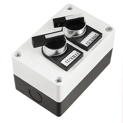 

Black Long Handle 3 Position Rotary Push Button Station