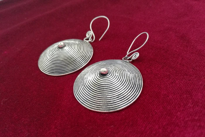 Длинные серьги Этнические Ретро серебряные Индивидуальные ювелирные изделия