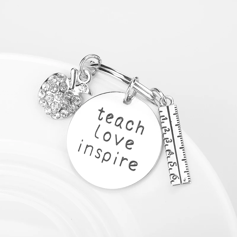 3 стиля Научите любовь inspire брелок учитель ювелирные изделия фрукты сердце