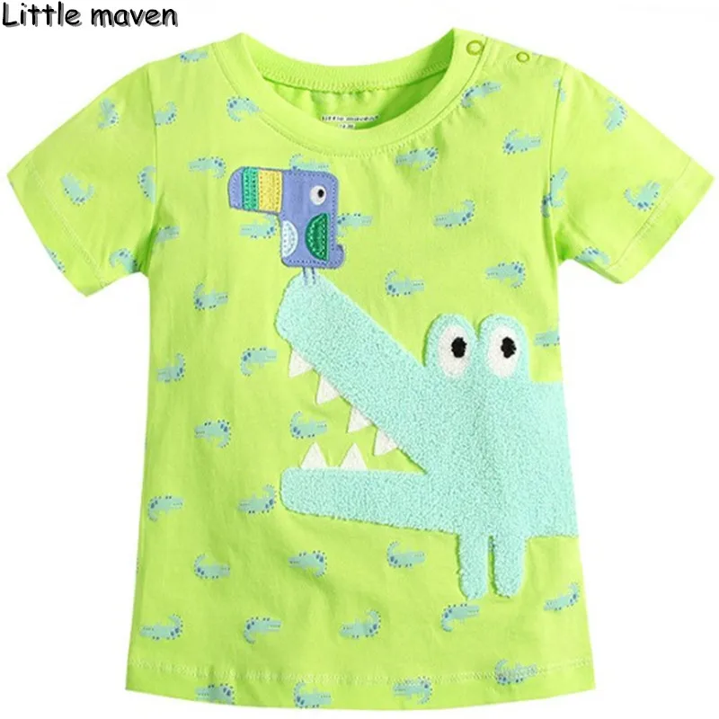 Little maven дети бренд одежды 2016 новый летний мальчики с коротким рукавом о образным