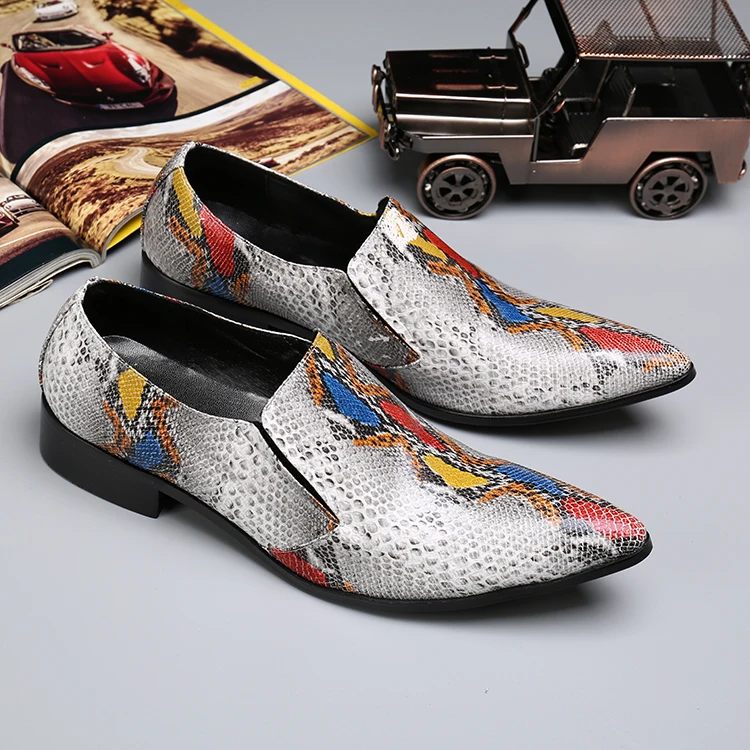 

Mens Snakeskin Florals Genuine Leather Shoes Men Flats Pointed Toe Men Oxfords Shoes Casual Men Dress Shoes Wedding shoe oxfords