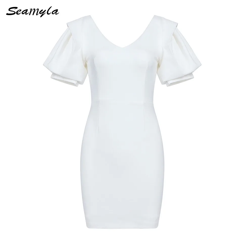 Seamyla 2019 новые сексуальные винтажные вечерние платья знаменитостей Vestidos короткая
