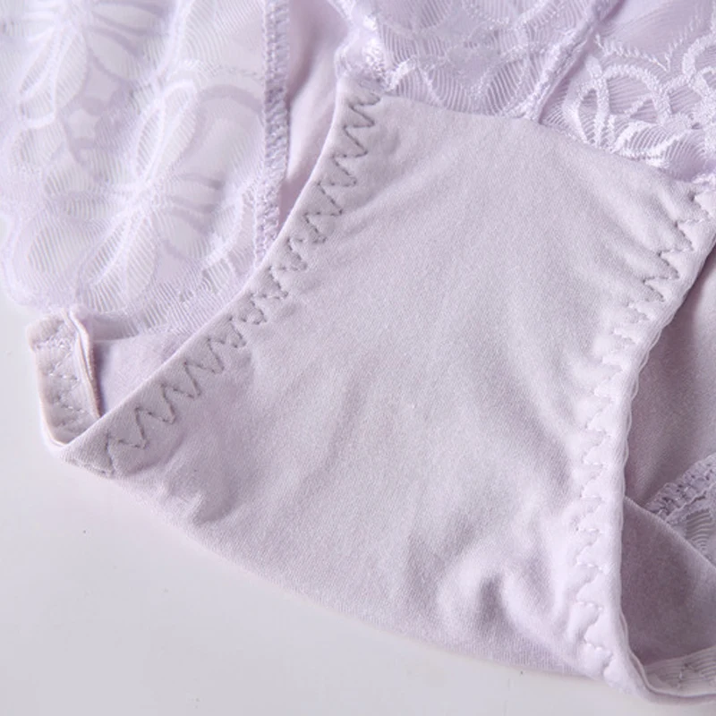 

NW63 Culotte Femme Women Transparent Lace Briefs Sexy Ultra-thin Mesh Panties Luxury Seamless Solid Underwear