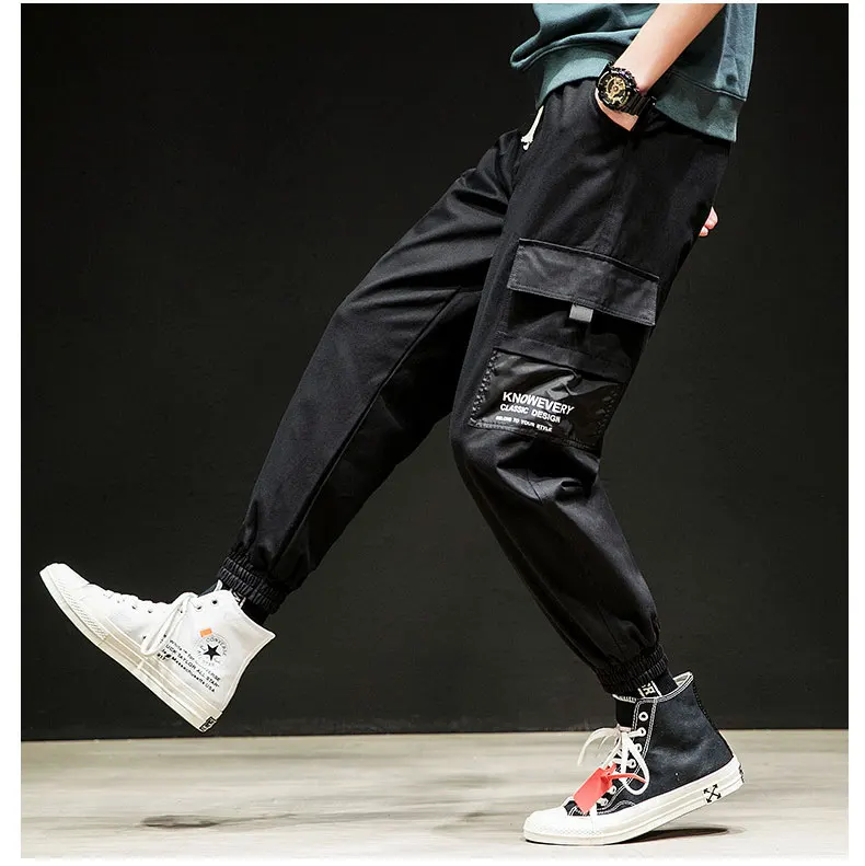 Mwxsd brand 2019 new mens military elastic waist harem pants men cotton causal cargo ankle banded XXl | Мужская одежда