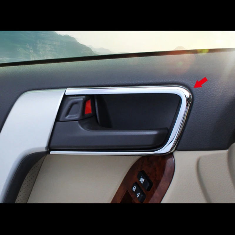 

4 шт., накладки на внутреннюю дверь автомобиля для Toyota Prado FJ150 2010-2017