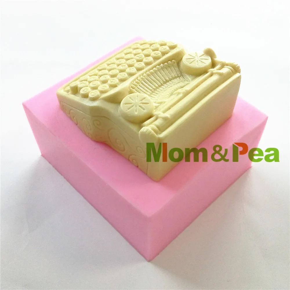 Mom&ampPea 0873 Free Shipping Typewriter Shaped Silicone Mold Soap Cake Decoration Fondant 3D Food Grade | Дом и сад