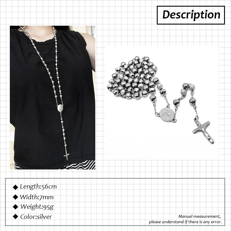 AMUMIU деревянные бусины с черным камнем мужское ожерелье розами мужские ювелирные