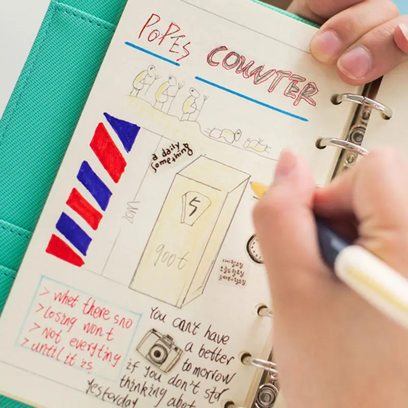 Креативный блокнот из искусственной кожи с полыми листьями A5 A6 планировщик милый