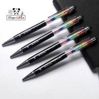 rainbow diamond crystal metal pen with stylus for touching pad and phone custom print with your logo text free 40pcs a lot