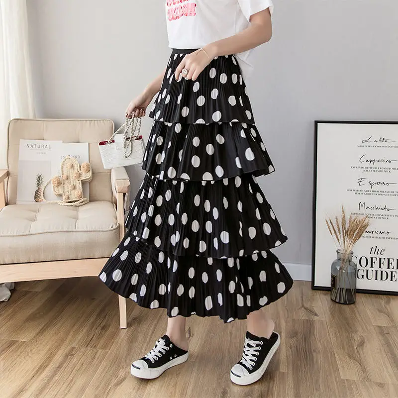 Женская длинная шифоновая юбка ftaylor винтажная многослойная пачка с высокой