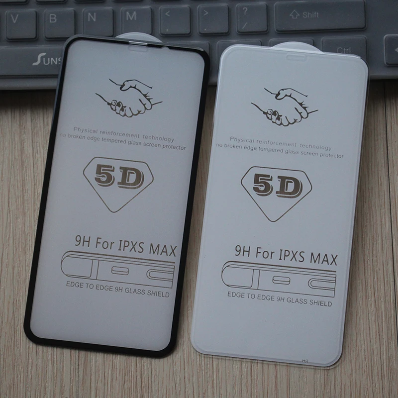 Защитное стекло 5D для iPhone 11 Pro Max X XS XR | Мобильные телефоны и аксессуары