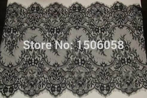 3 м/лот кружевная ткань с цветами черная белая отделка ручная работа сделай сам