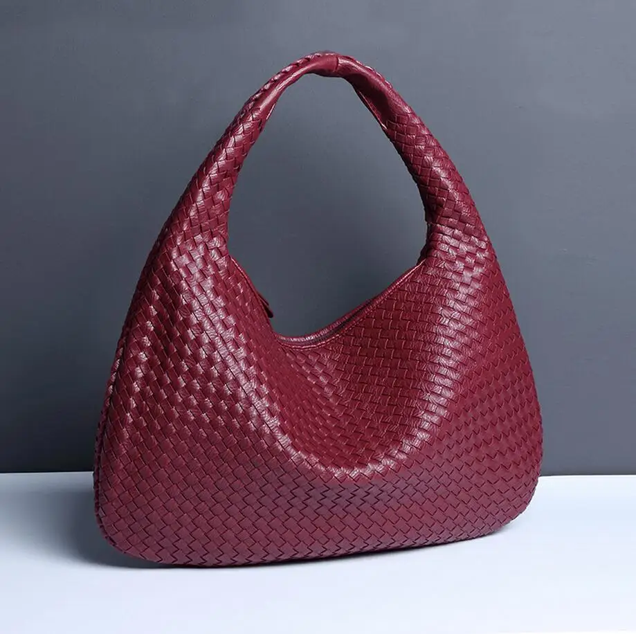 

42cm Classic Hand-woven Hobos Bags Ladies Hand Bags Luxury Handbags Women Shoulder Bags Large Capacity Sac A Main Bolsa Feminina