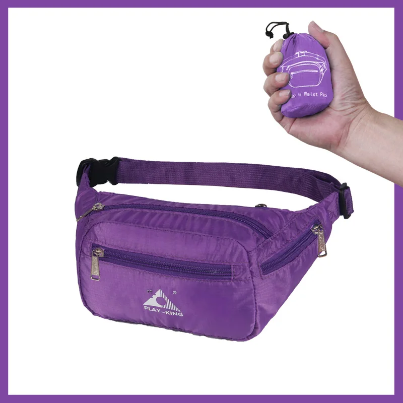 

PLAYKING Sport Running Bag Waterproof Foldable Waist Bag Fanny Pack For Men Women Jogging Belt Gym Fitness Sport Accessories