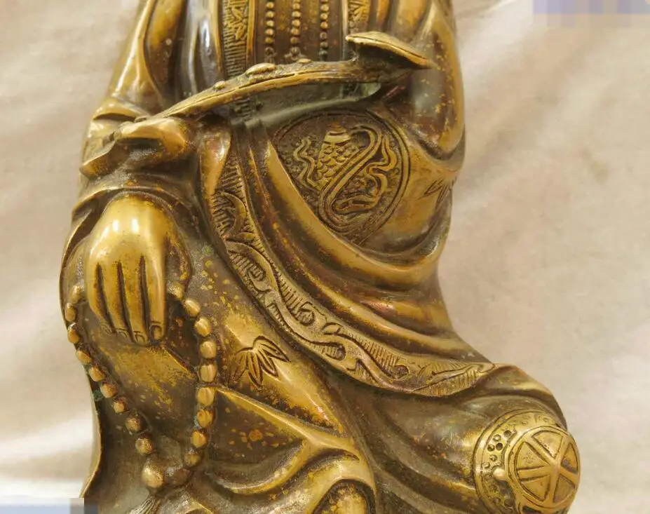 11&quot China bronze copper Buddhism Kwan-yin Bodhisattva buddha Sculpture Statue | Дом и сад