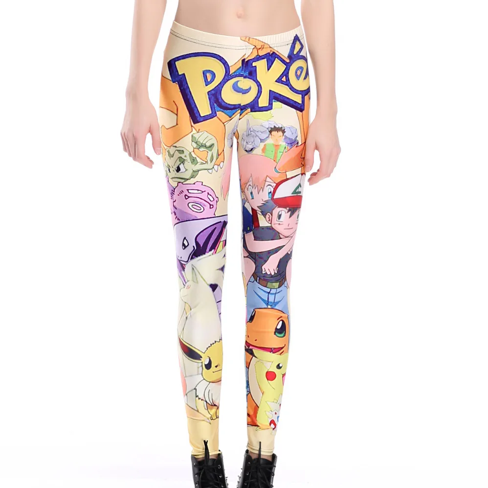 LORDXX Pokemon Kawaii женские леггинсы с принтом Одежда бесшовные Легинсы Фитнес Брюки