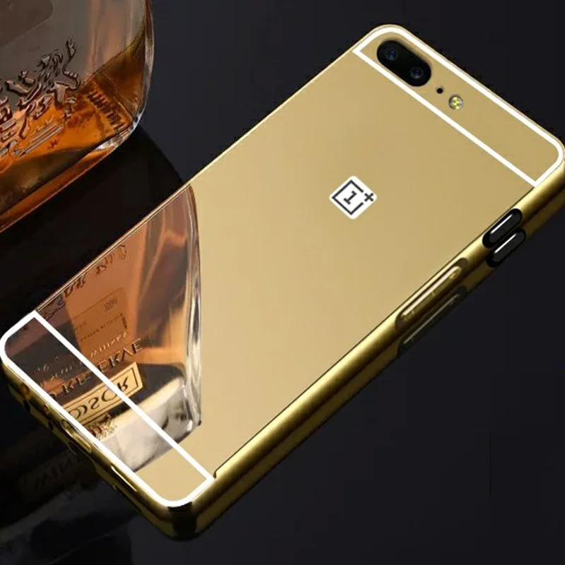Чехол One Plus 5 с алюминиевым металлическим покрытием и задней зеркальной