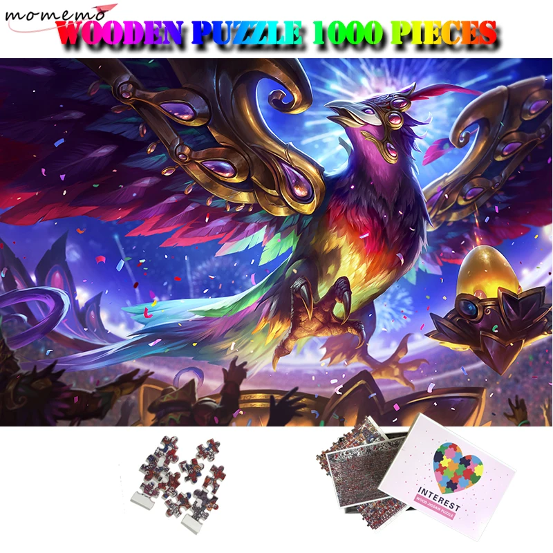 

MOMEMO Anivia Wooden Puzzle 1000 Pieces Toys Cartoon Game Jigsaw Puzzle Fantasy Animal Adults Kids Puzzle Toys Surprise Gifts