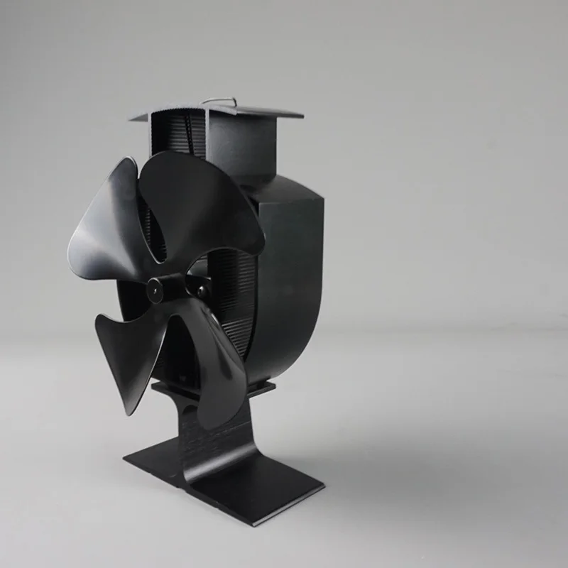

New Wood Stove Eco Fan - Heat Powered 4 blade Blade Fireplace Blower Fan Stove Fan for Efficient Heat Distribution for Home