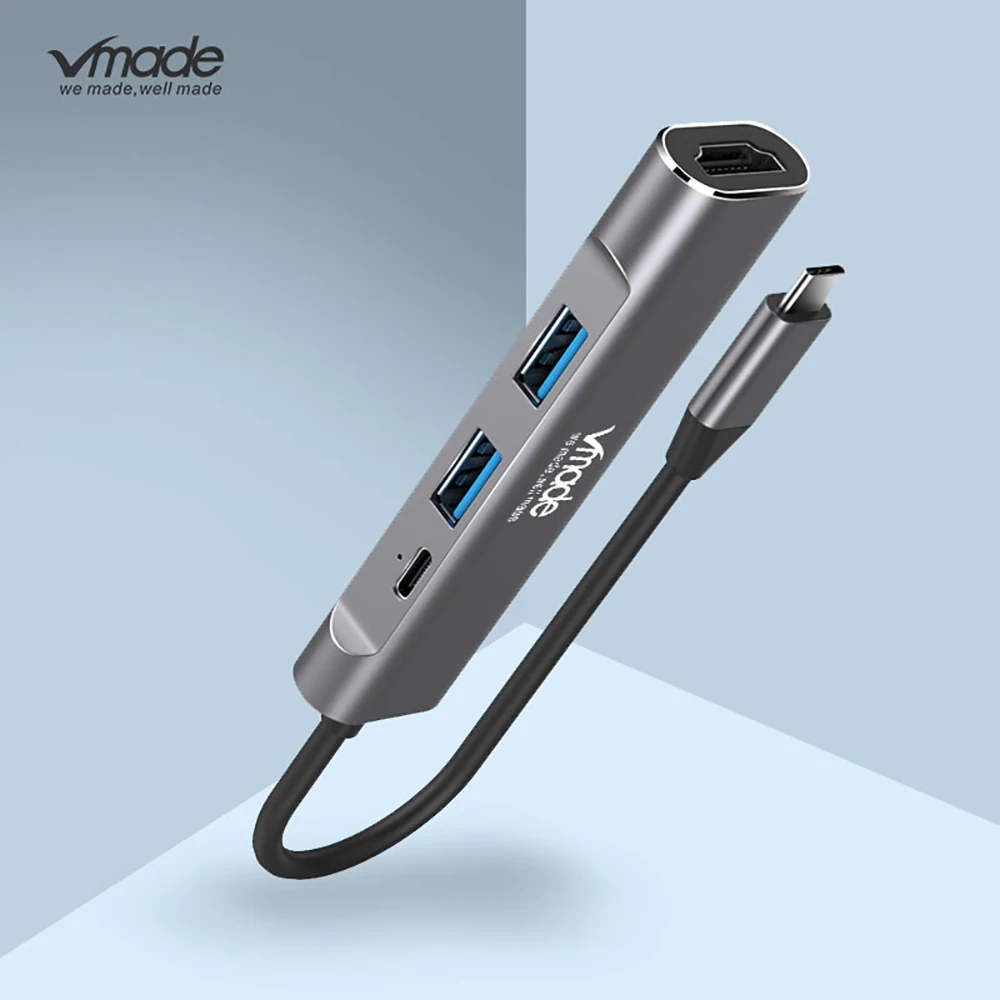 4 в 1 USB C концентратор 4K HDMI Тип Thunderbolt 3 док станция USB3.0 адаптер конвертер для MacBook