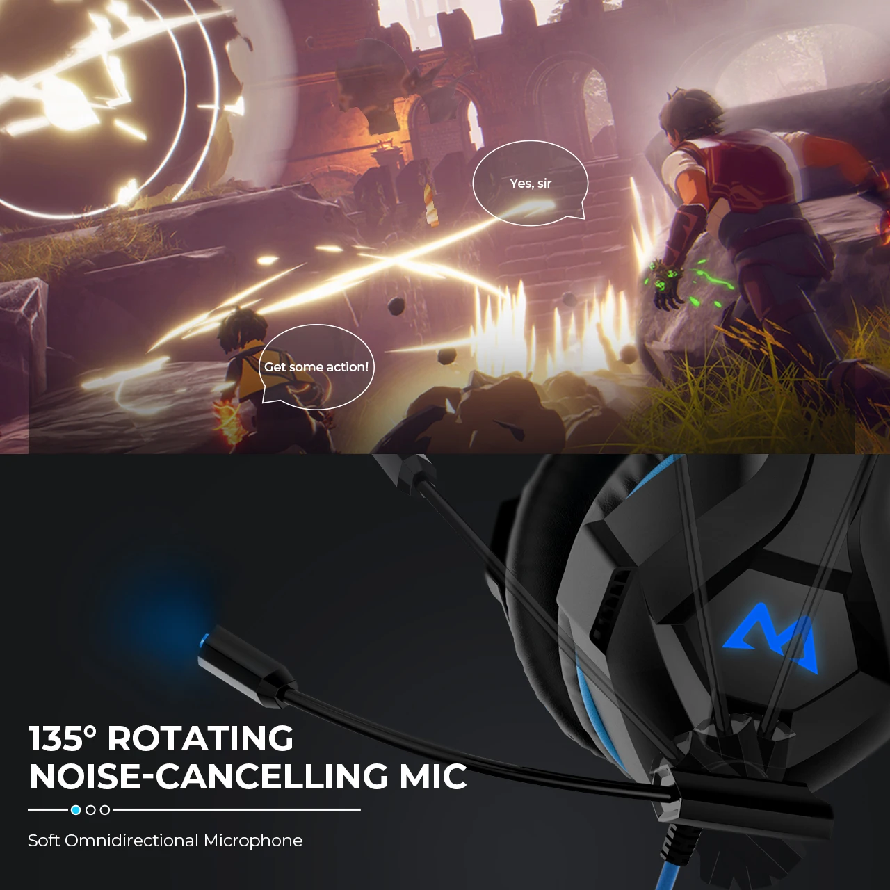 Mpow EG9 Stereo Gaming Headset 40mm Drivers With Mic In-Line Control RGB Gaming Headphones Soft Earpad For PS4 Switch PC Xbox