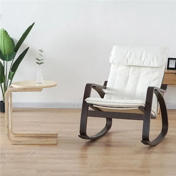Beige Color Удобное расслабляющее деревянное кресло-качалка для взрослых черное коричневое покрытие мебель для гостиной современное кресло-Релакс кресло-качалка из дерева - Цвет: Beige Color