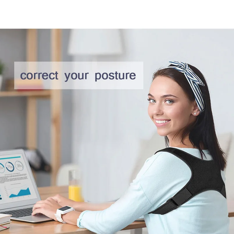 Корректирующий пояс для спины до ключиц коррекция бандаж поддерживающий и плеч