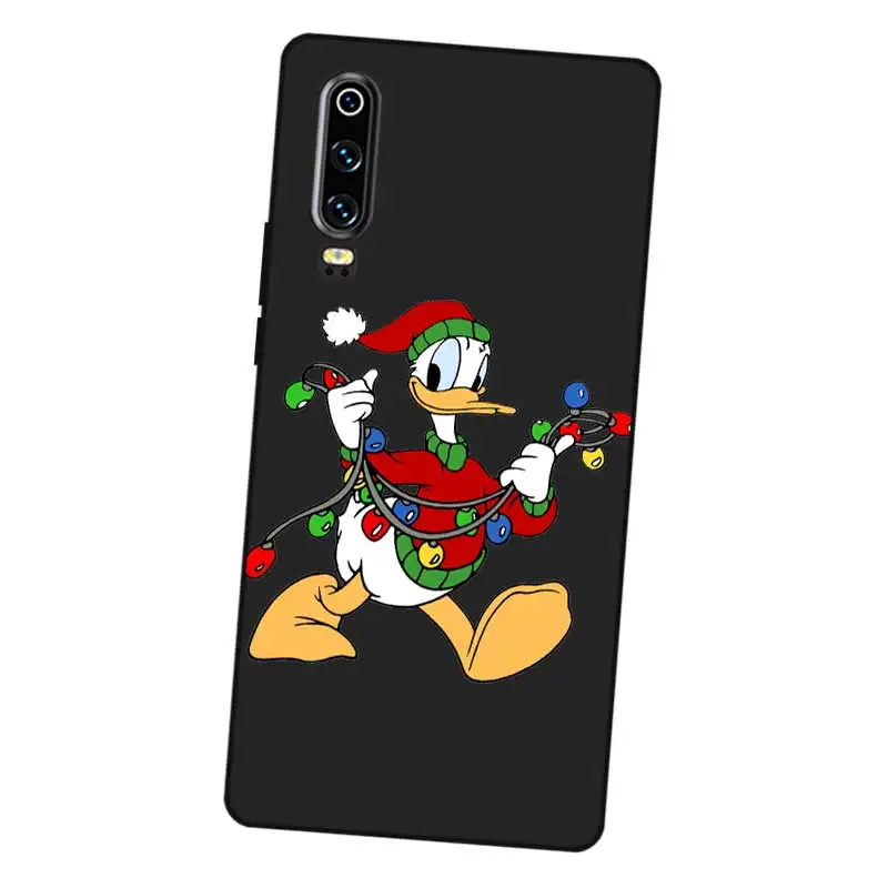 Черный силиконовый чехол P043 с Дональдом Даком для Huawei P8 P9 P10 P20 P30 Lite Pro P Smart Plus 2017 2019