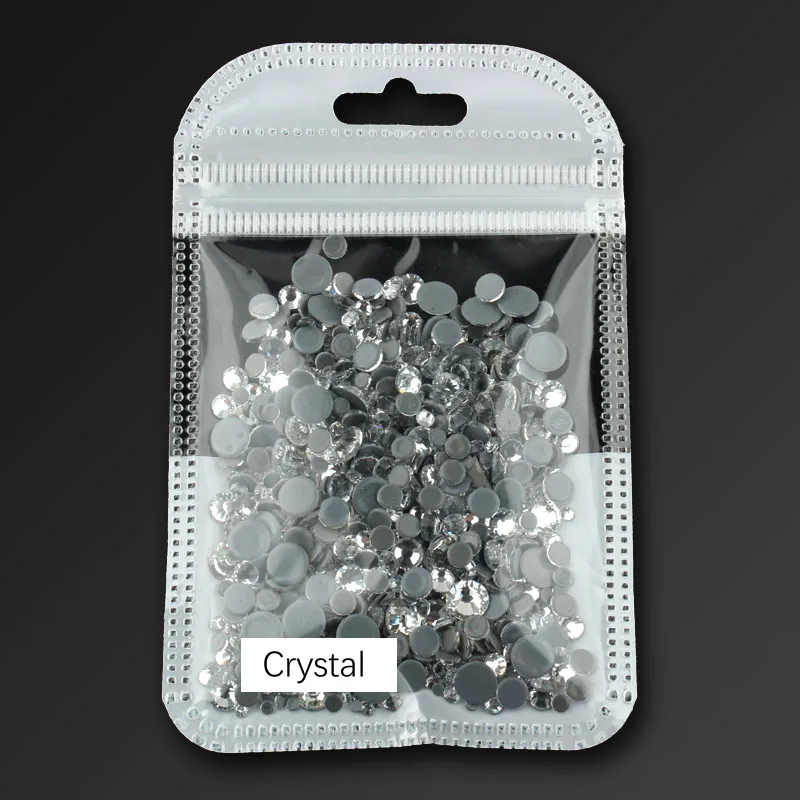 Crystal Высокое качество, исправление хрусталя и искусственного алмаза, прозрачный SS6-SS30, разные размеры, кристаллы и камни, 1000 шт./лот, для одежды, сделай сам - Цвет: Crystal