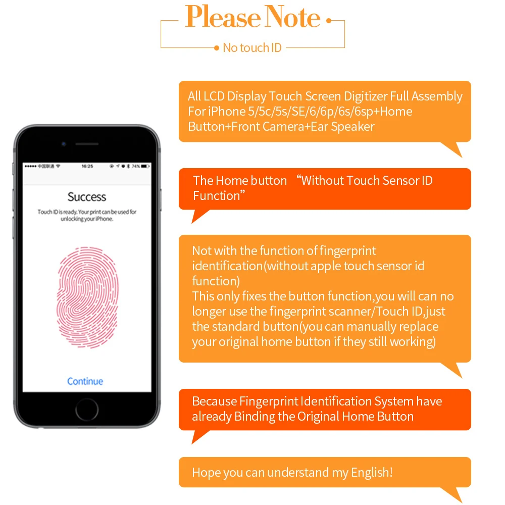 Полный комплект для iPhone 6 plus ЖК дисплей экран с дигитайзером в сборе Замена 5s 6s