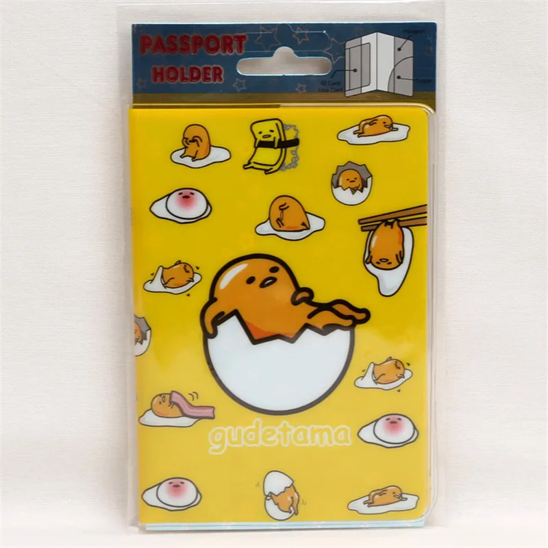 Новая мода мультфильм Gudetama Обложка на паспорт документы сумка утилита ПВХ Паспорт Hoders для девочек Дорожная сумка ID карта посылка чехол