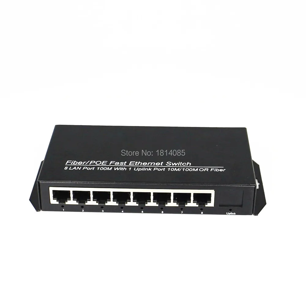 100 Мбит/с волоконно оптический коммутатор 1 порт волокна и 8 RJ45 Быстрый Ethernet fiberSwitch