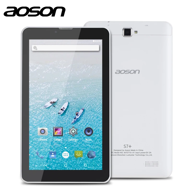 Aoson S7 + Android 7 0 4 ядра дюймов планшетный ПК 1 Гб 16 3g Телефонный звонок Планшеты Dual SIM